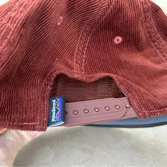 Nice! PATAGONIA Large Fish Logo CORDUROY Snapnack Hat - Picture 5 of 7
